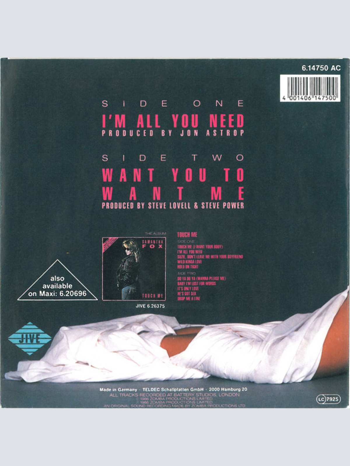 Vinyl / Samantha Fox - I'm All You Need