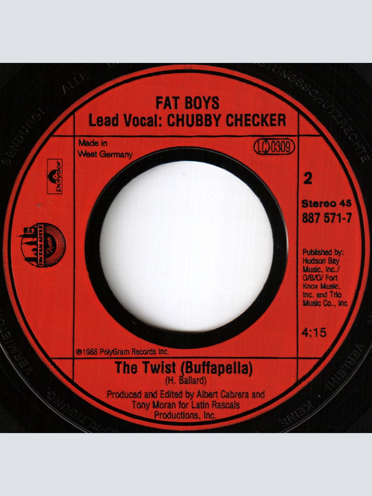 Vinyl / Fat Boys With Stupid Def Vocals By Chubby Checker - The Twist