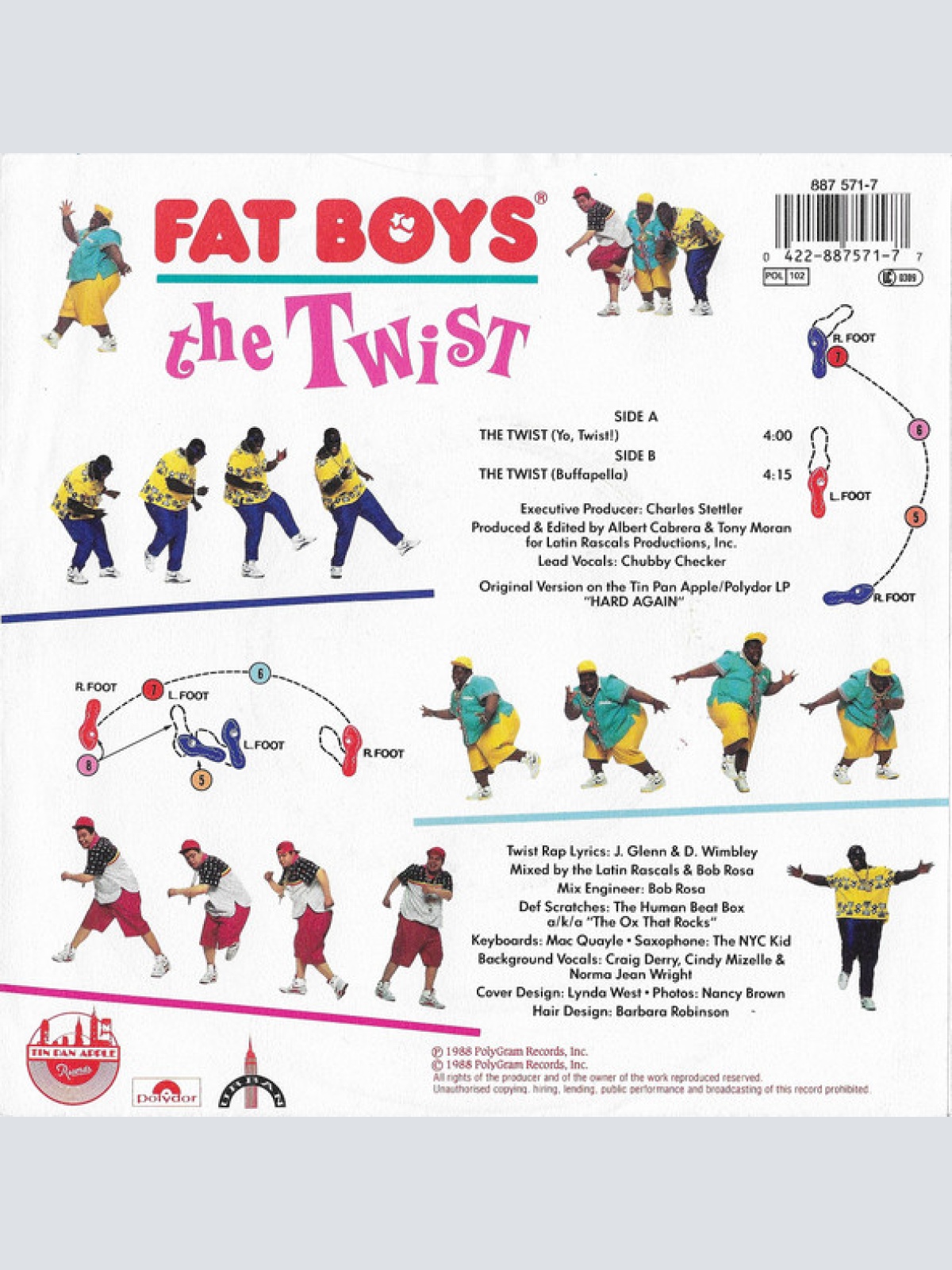 Vinyl / Fat Boys With Stupid Def Vocals By Chubby Checker - The Twist