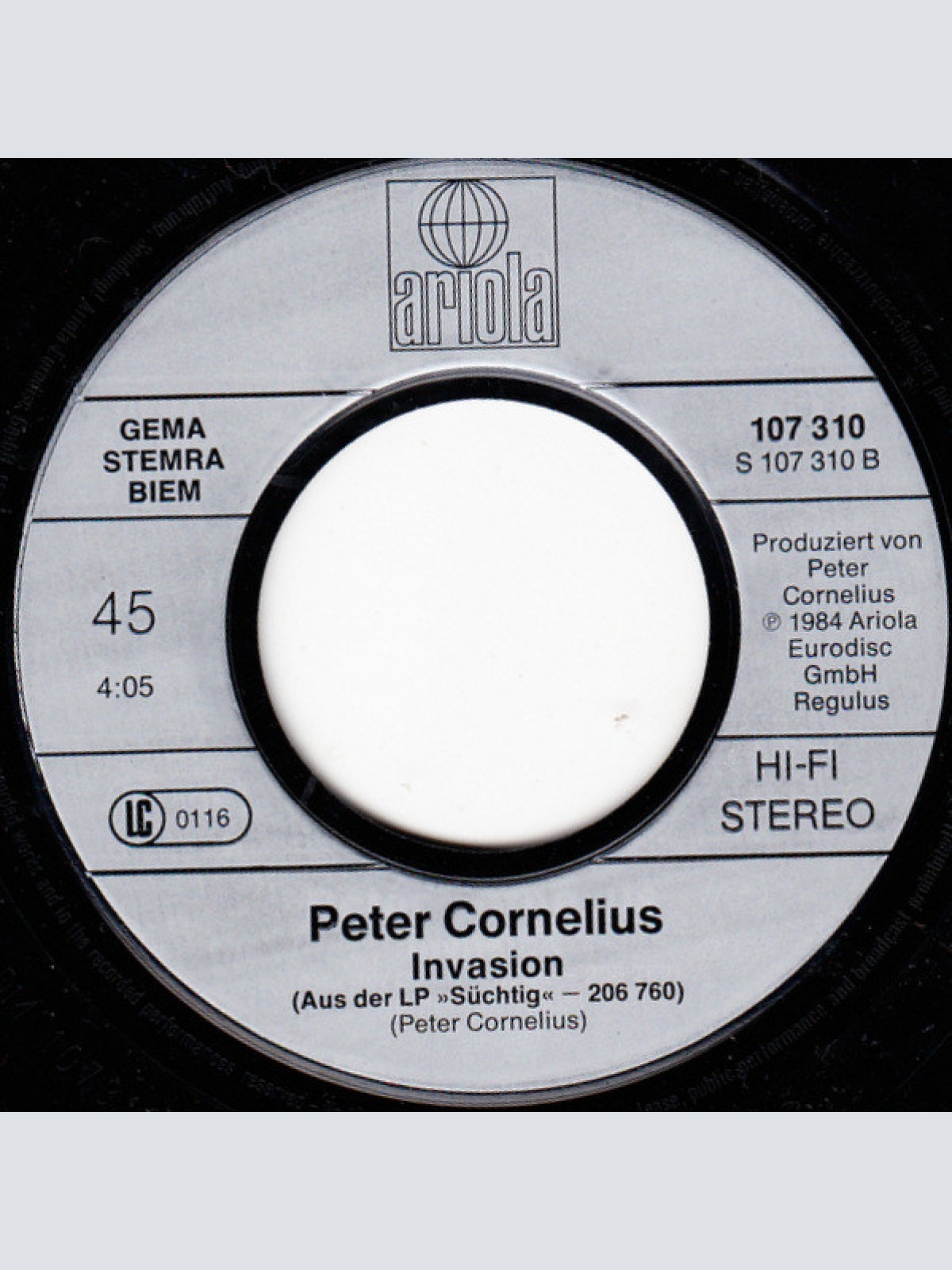 Vinyl / Peter Cornelius - Süchtig