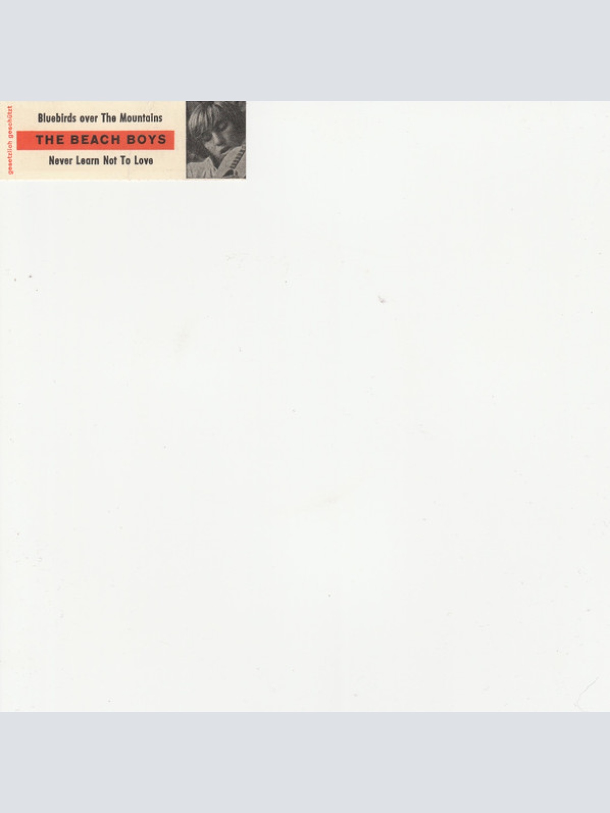 Vinyl / The Beach Boys - Bluebirds Over The Mountain / Never Learn Not To Love