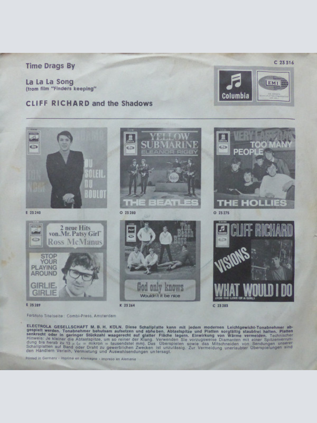 Vinyl / Cliff Richard And The Shadows* - Time Drags By