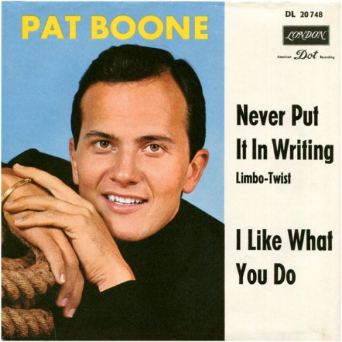 Vinyl / Pat Boone - Never Put It In Writing / I Like What You Do