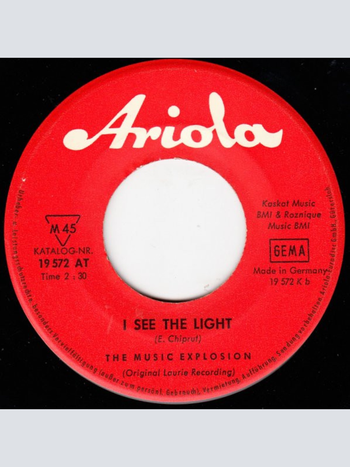 Vinyl / The Music Explosion - Little Bit O'Soul / I See The Light