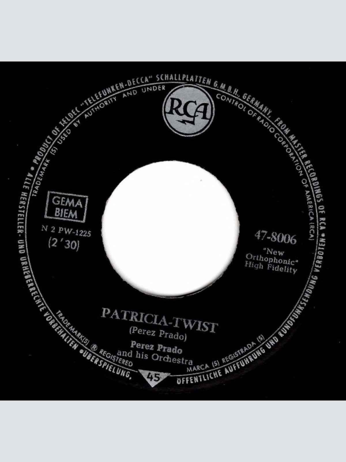 Vinyl / Perez Prado And His Orchestra - Patricia - Twist