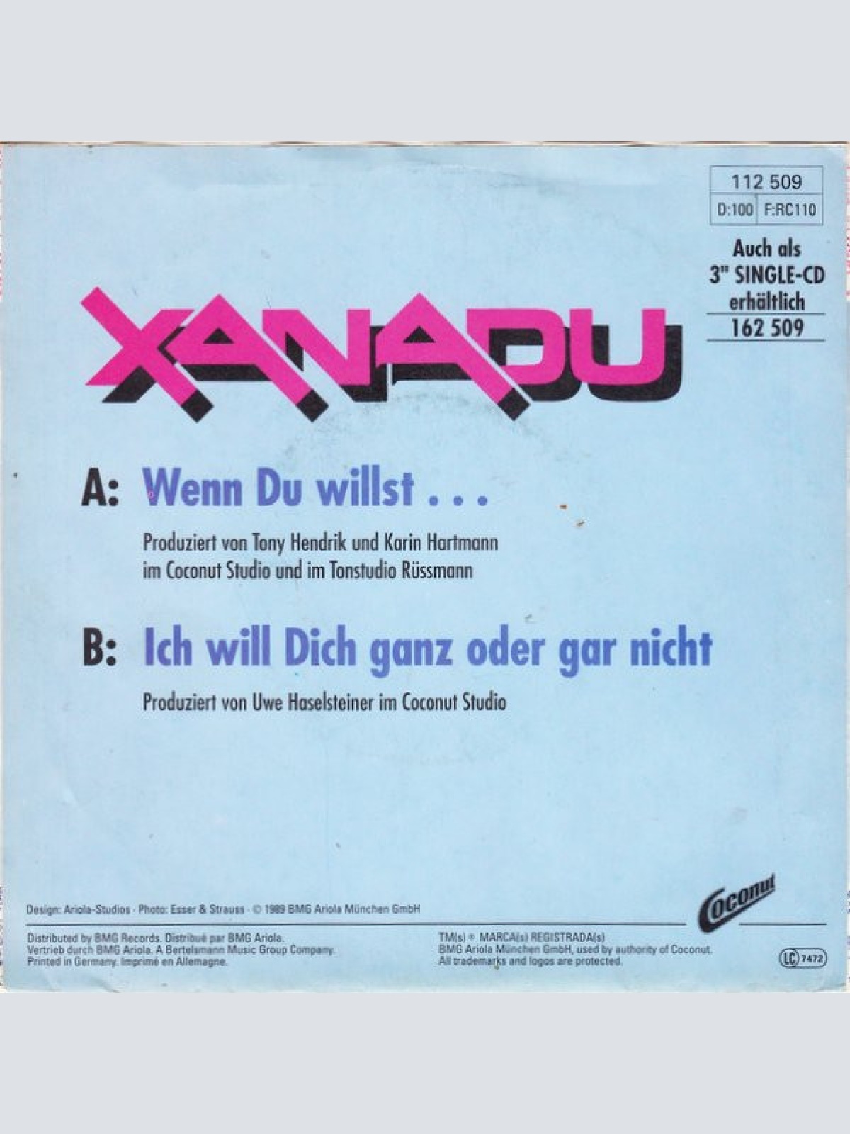 Vinyl / Xanadu (4) - Wenn Du Willst...