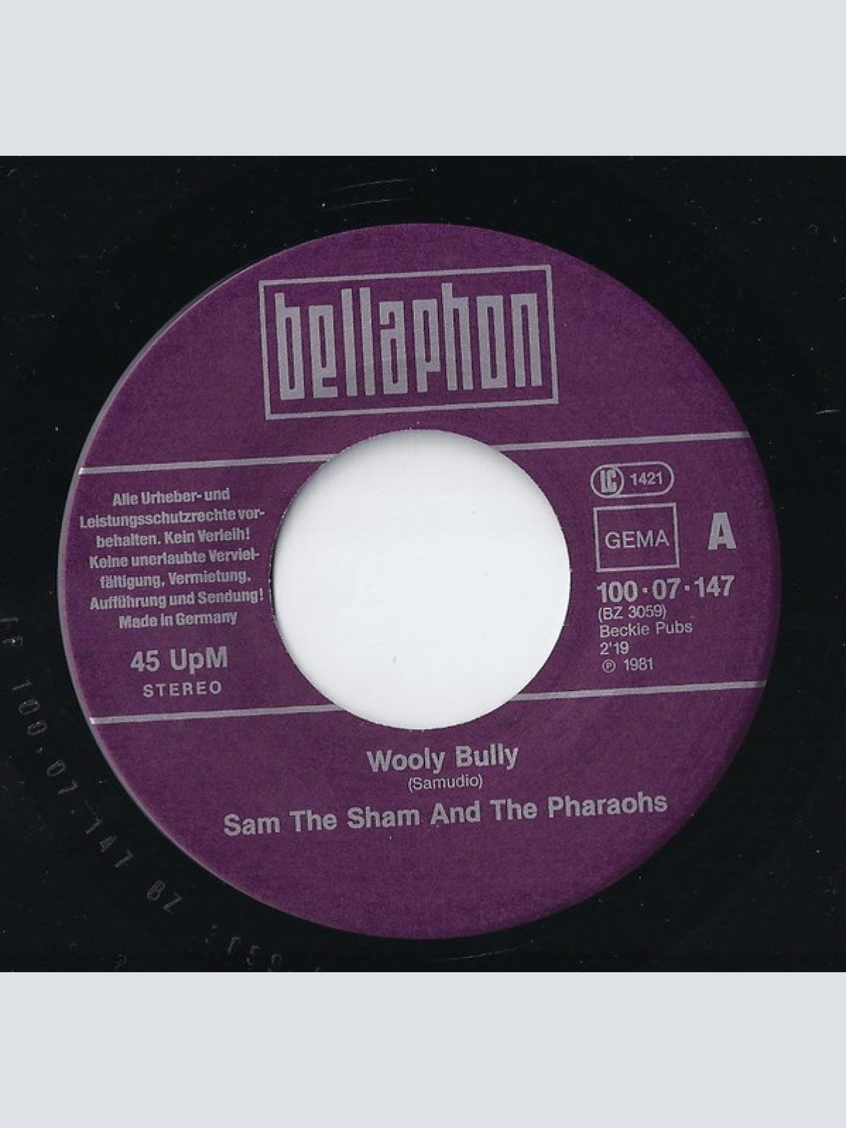 Vinyl / Sam The Sham And The Pharaohs* / Coasters* - Wooly Bully / Poison Ivy