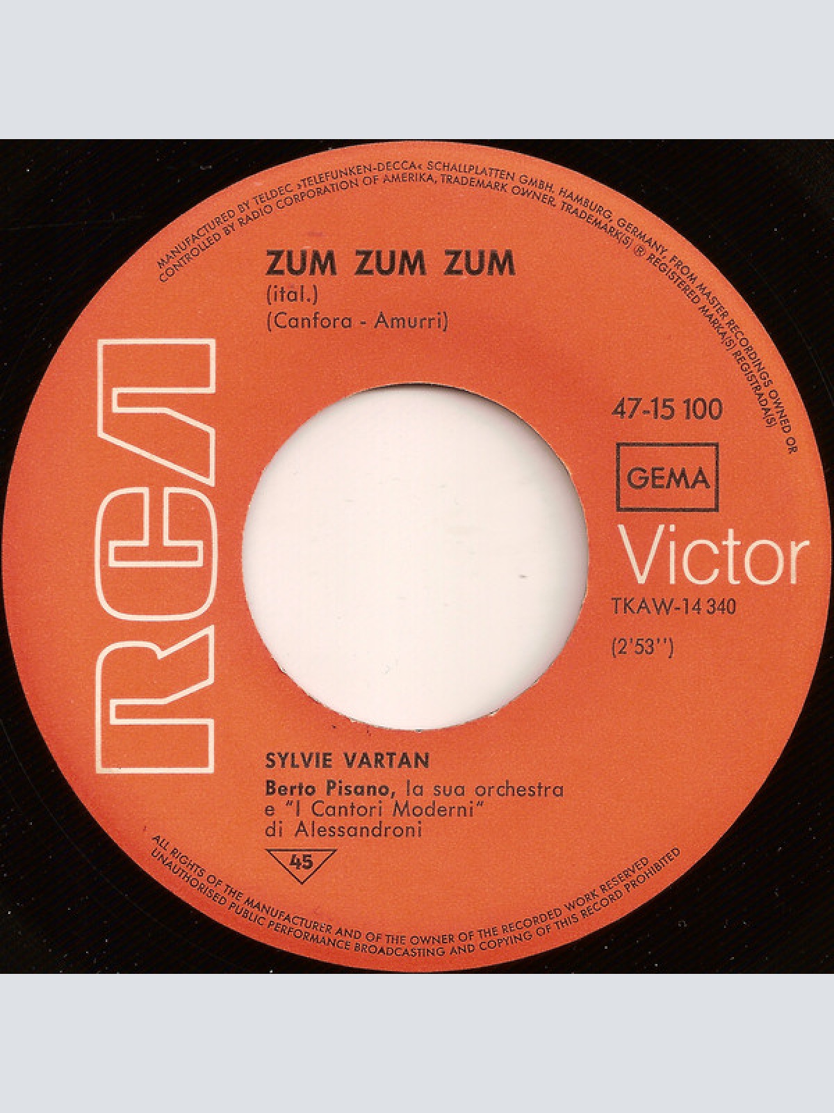 Vinyl / Sylvie Vartan - Zum Zum Zum
