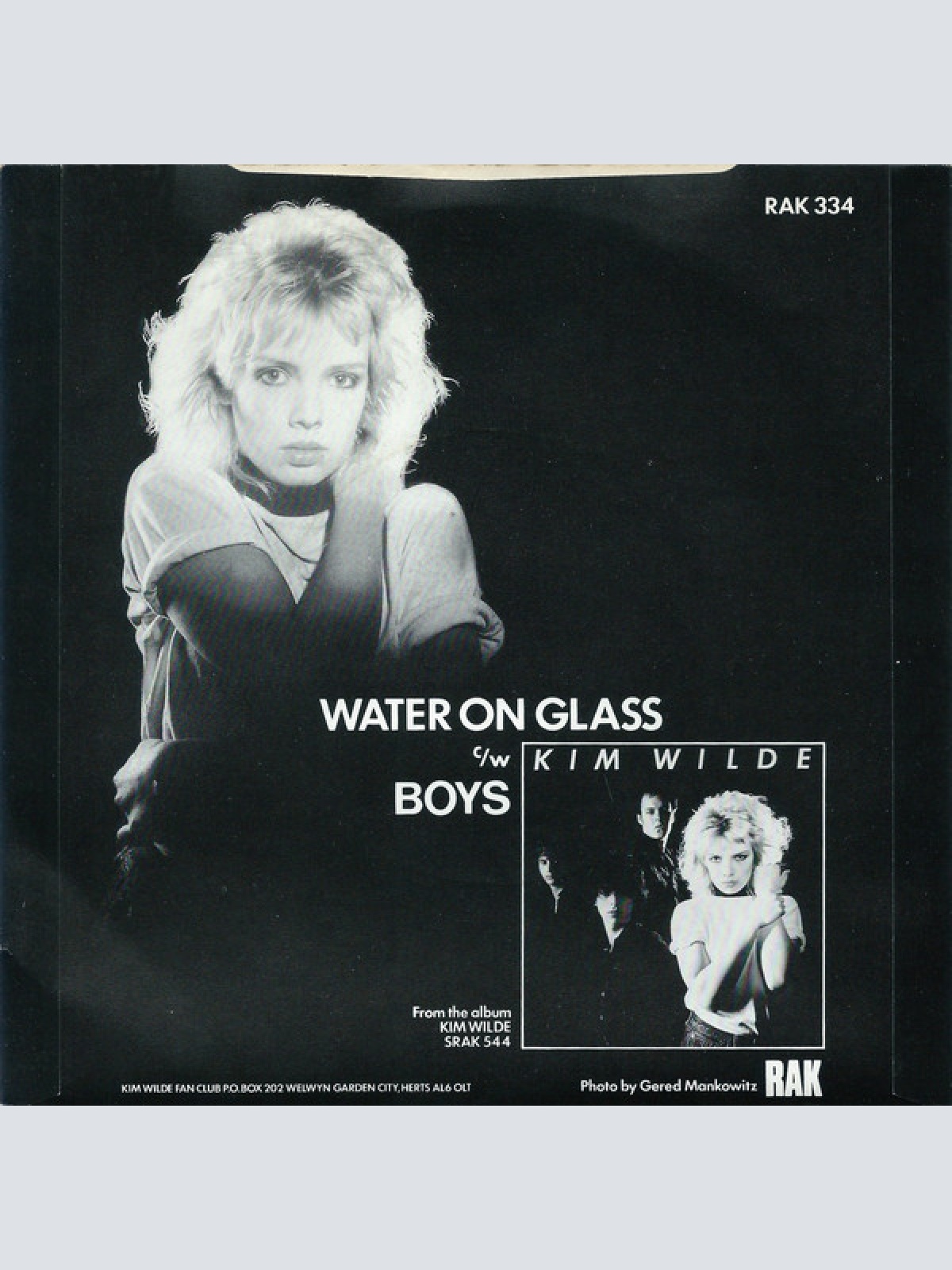 Vinyl / Kim Wilde - Water On Glass / Boys