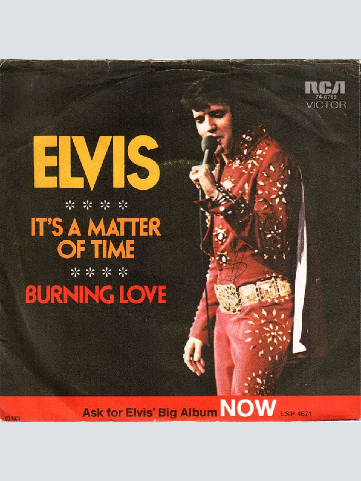 Vinyl / Elvis* - Burning Love / It's A Matter Of Time