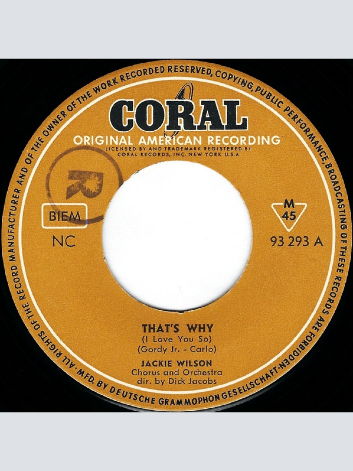 Vinyl / Jackie Wilson - That's Why (I Love You So)