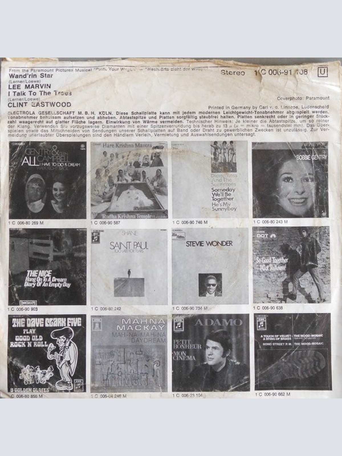 Vinyl / Lee Marvin / Clint Eastwood (2) - Wand'rin Star / I Talk To The Trees