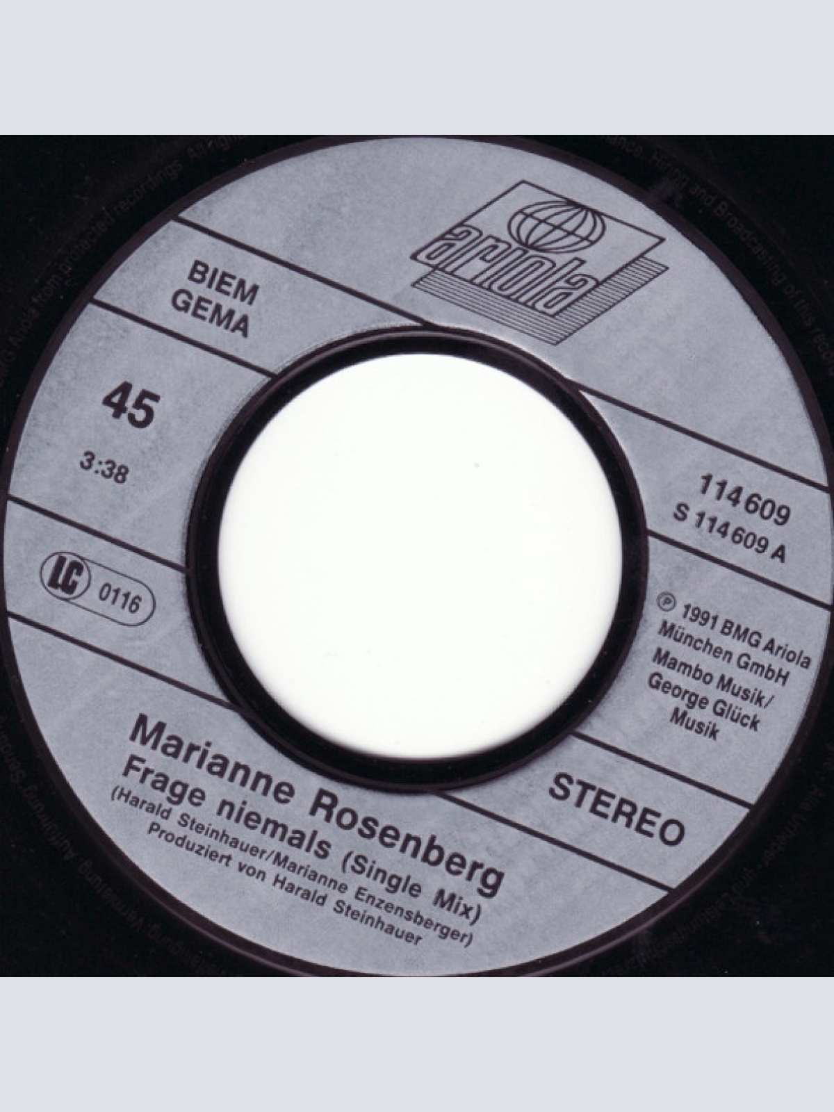 Vinyl / Marianne Rosenberg - Frage Niemals