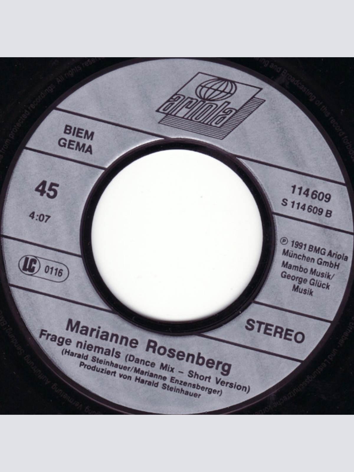 Vinyl / Marianne Rosenberg - Frage Niemals