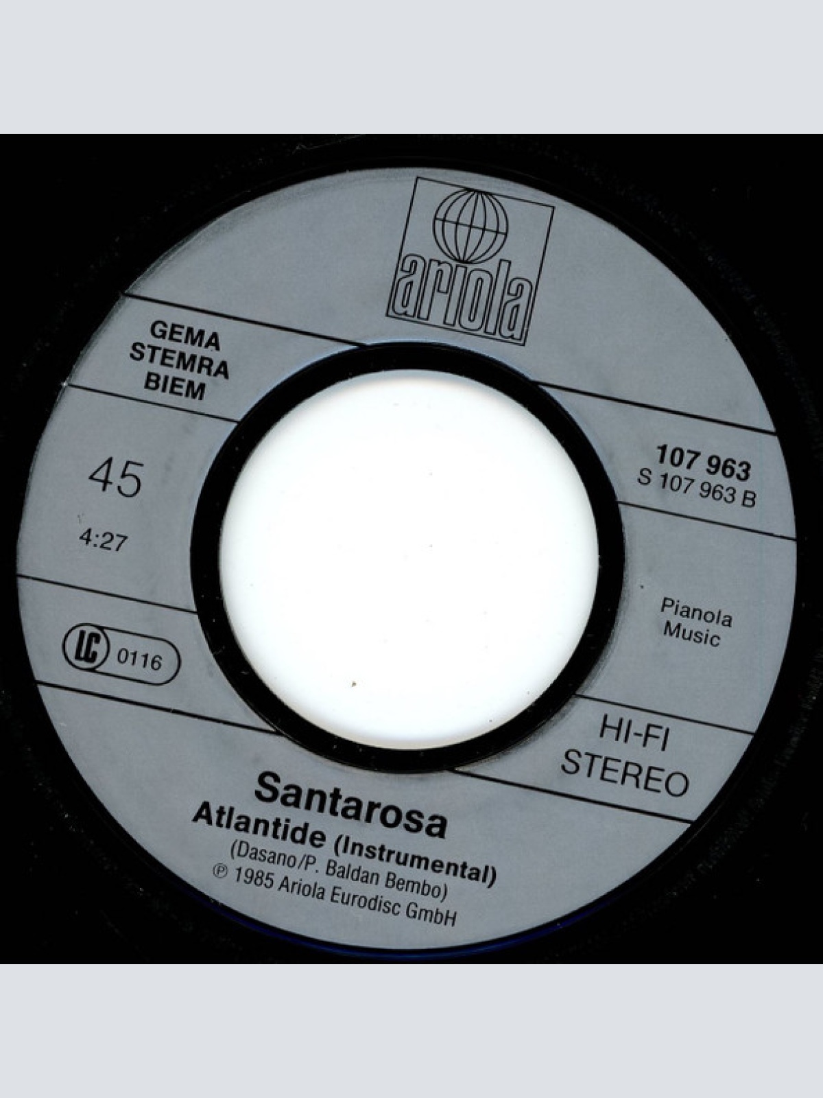 Vinyl / Santarosa - Atlantide