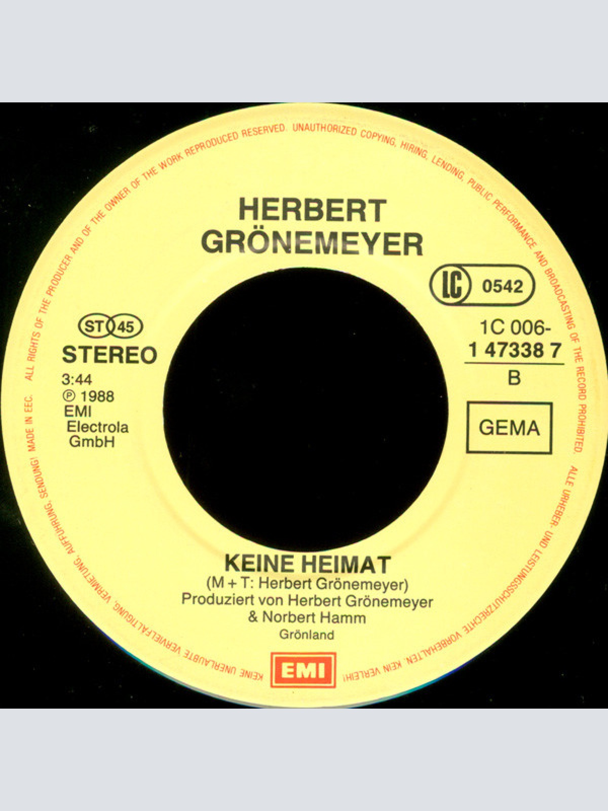 Vinyl / Herbert Grönemeyer - Was Soll Das