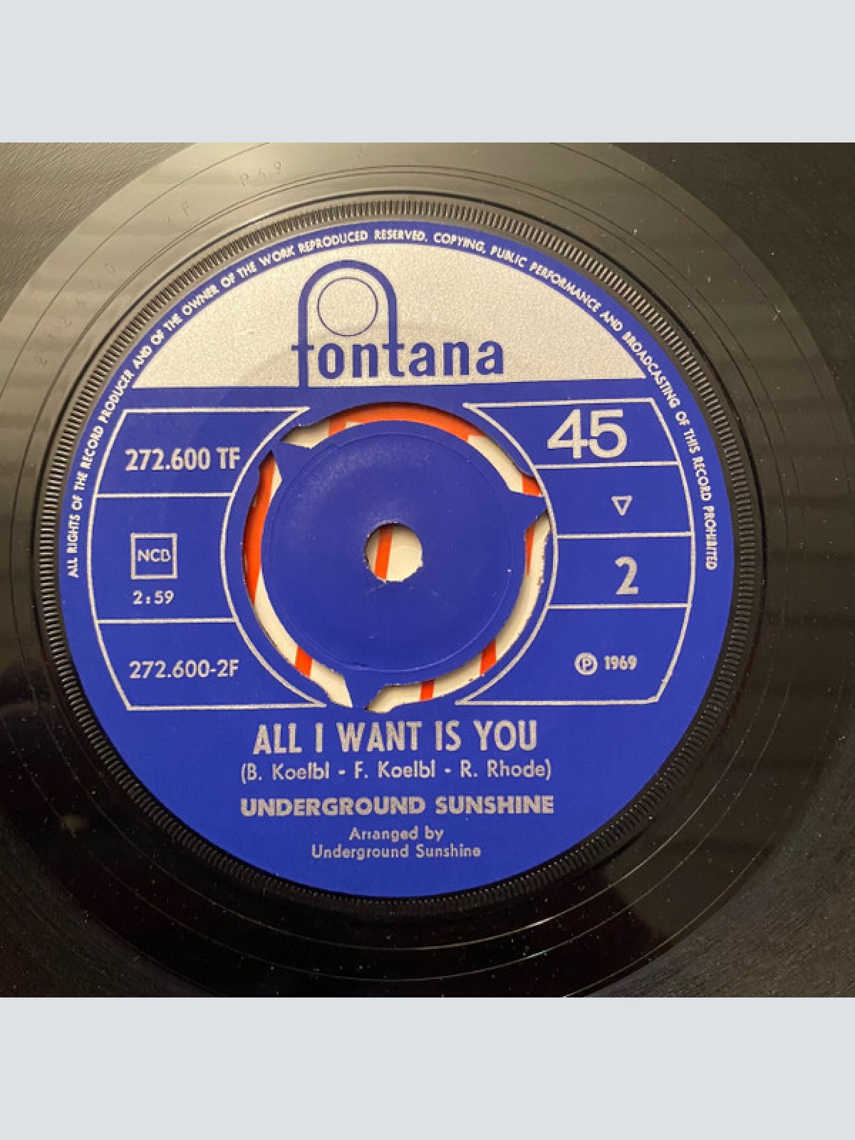 Vinyl / Underground Sunshine - Birthday / All I Want Is You