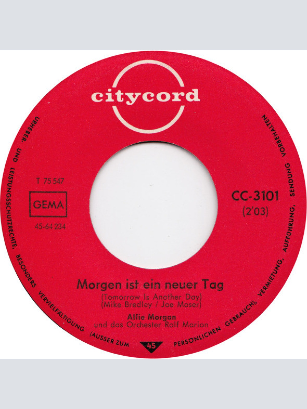 Vinyl / Alfie Morgan - Ich Bin So Faul (Y'A Du Travail)