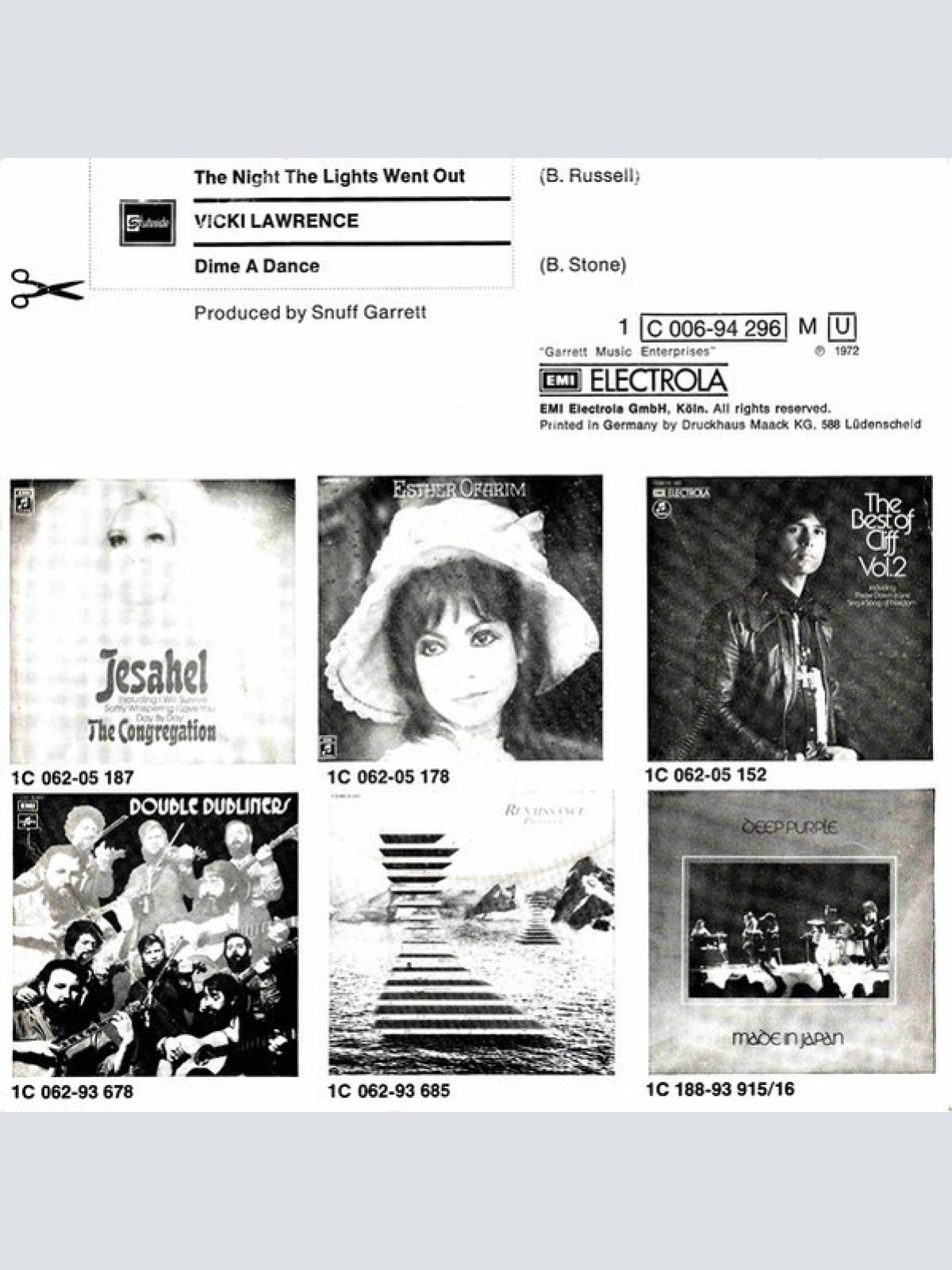 Vinyl / Vicki Lawrence - The Night The Lights Went Out In Georgia