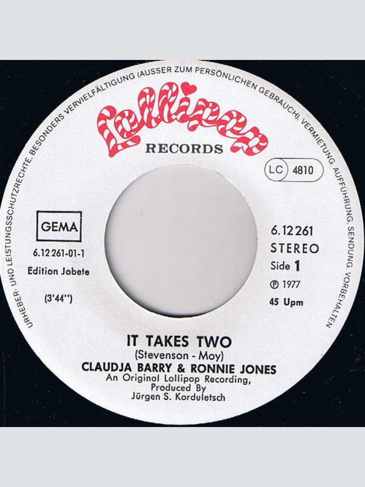 Vinyl / Claudja Barry & Ronnie Jones - It Takes Two / Take Me