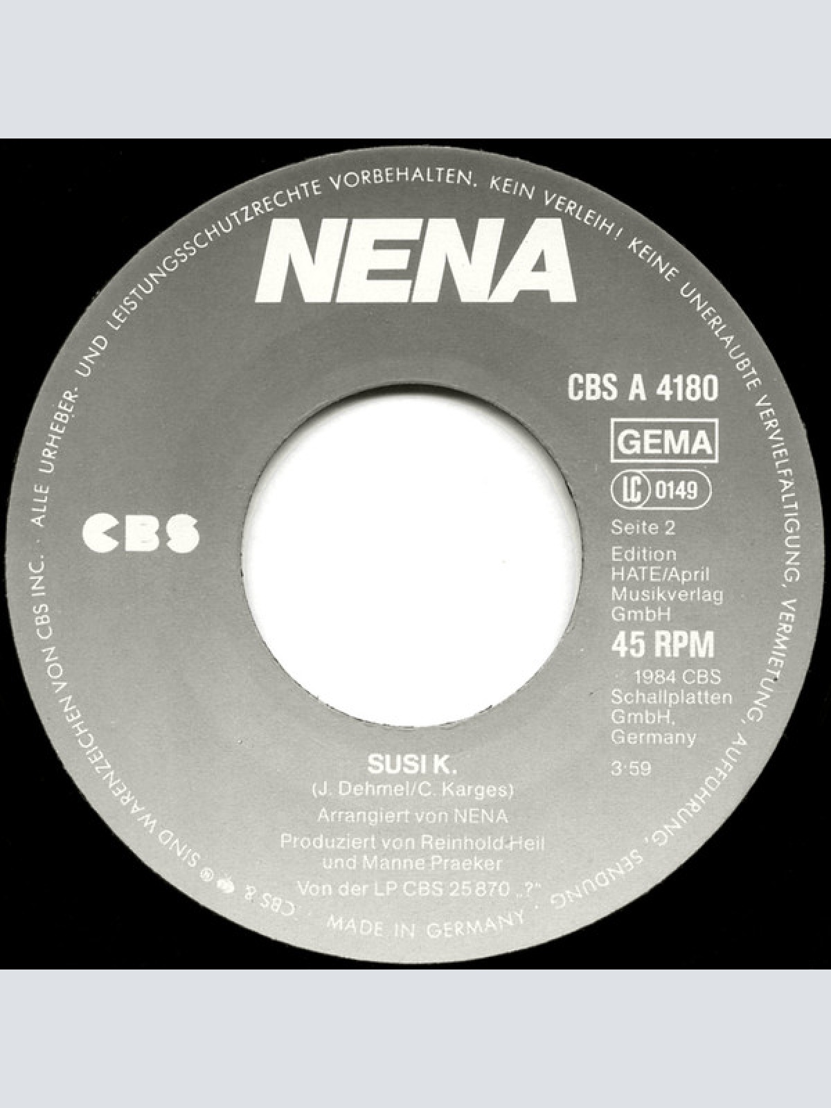 Vinyl / Nena - Rette Mich