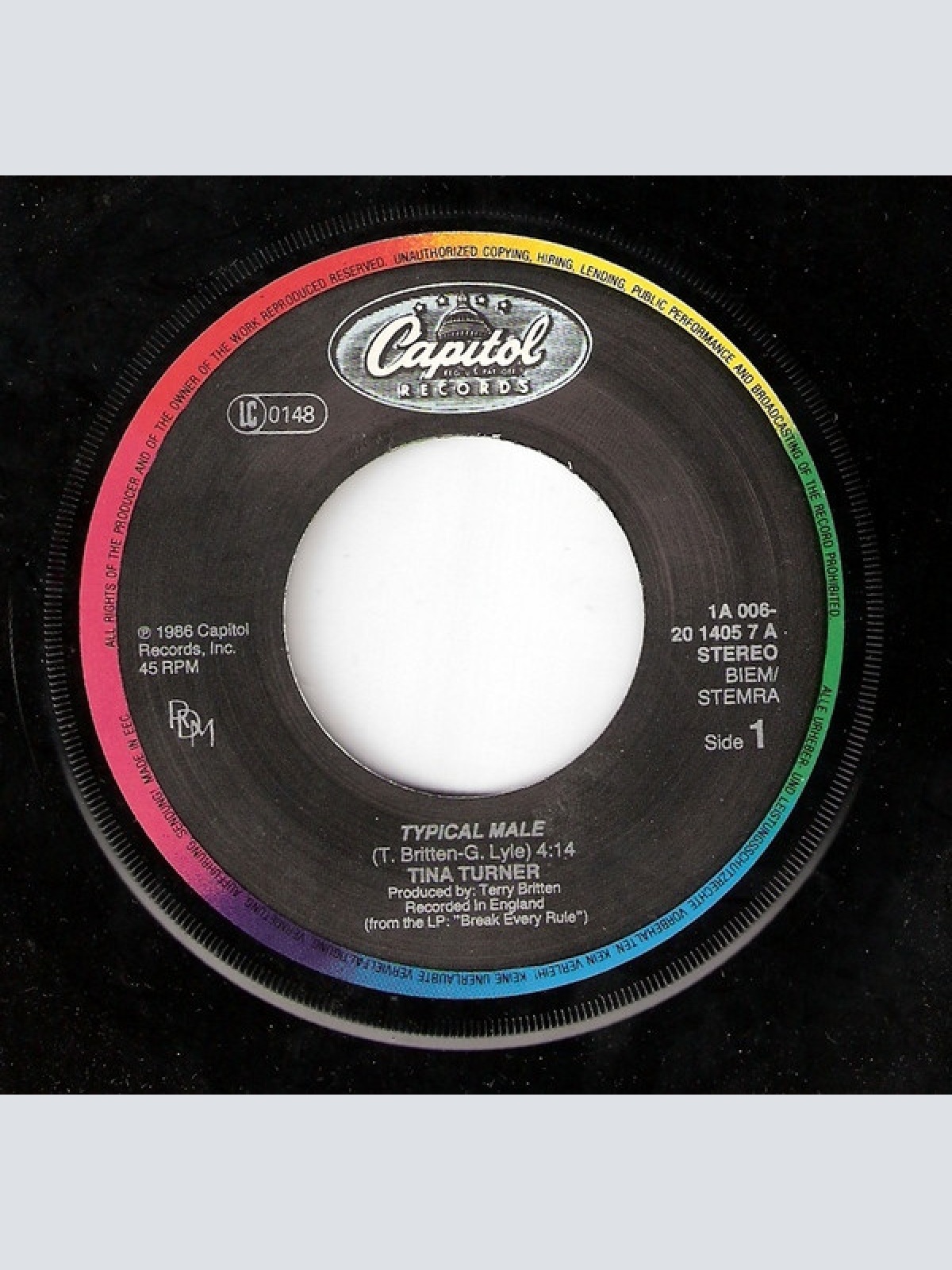 Vinyl / Tina Turner - Typical Male