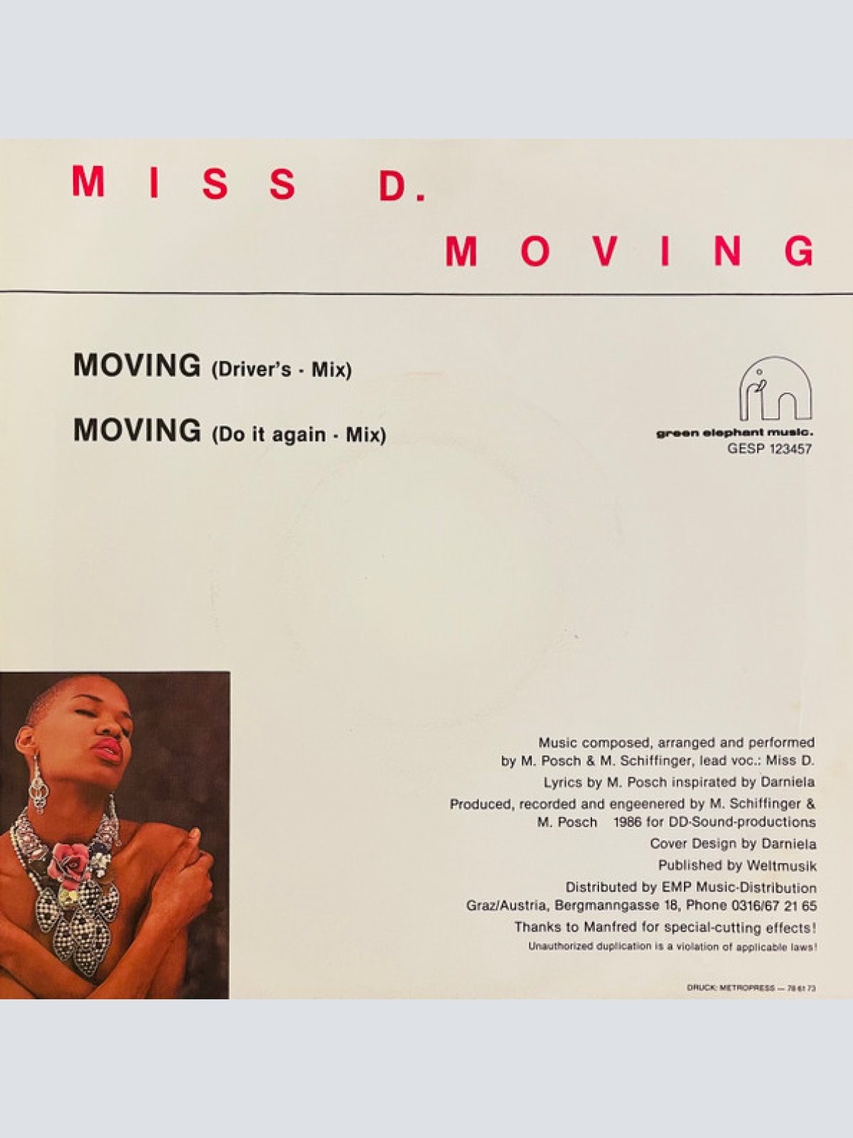 Vinyl / Miss D. - Moving
