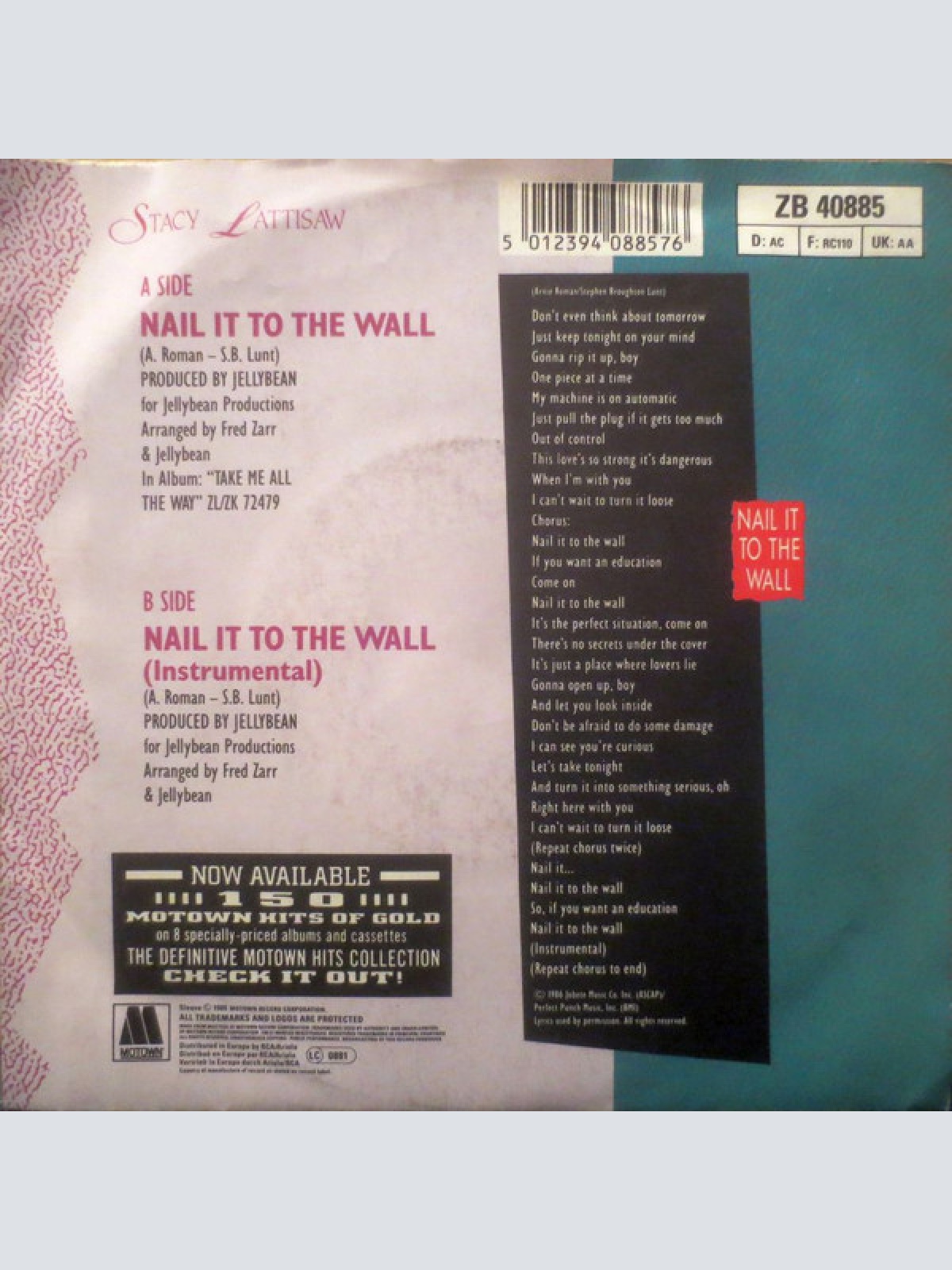 Vinyl / Stacy Lattisaw - Nail It To The Wall