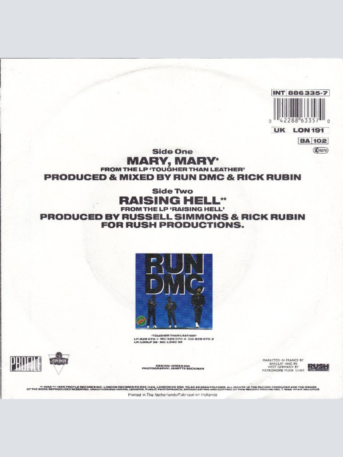 Vinyl / Run-DMC - Mary, Mary