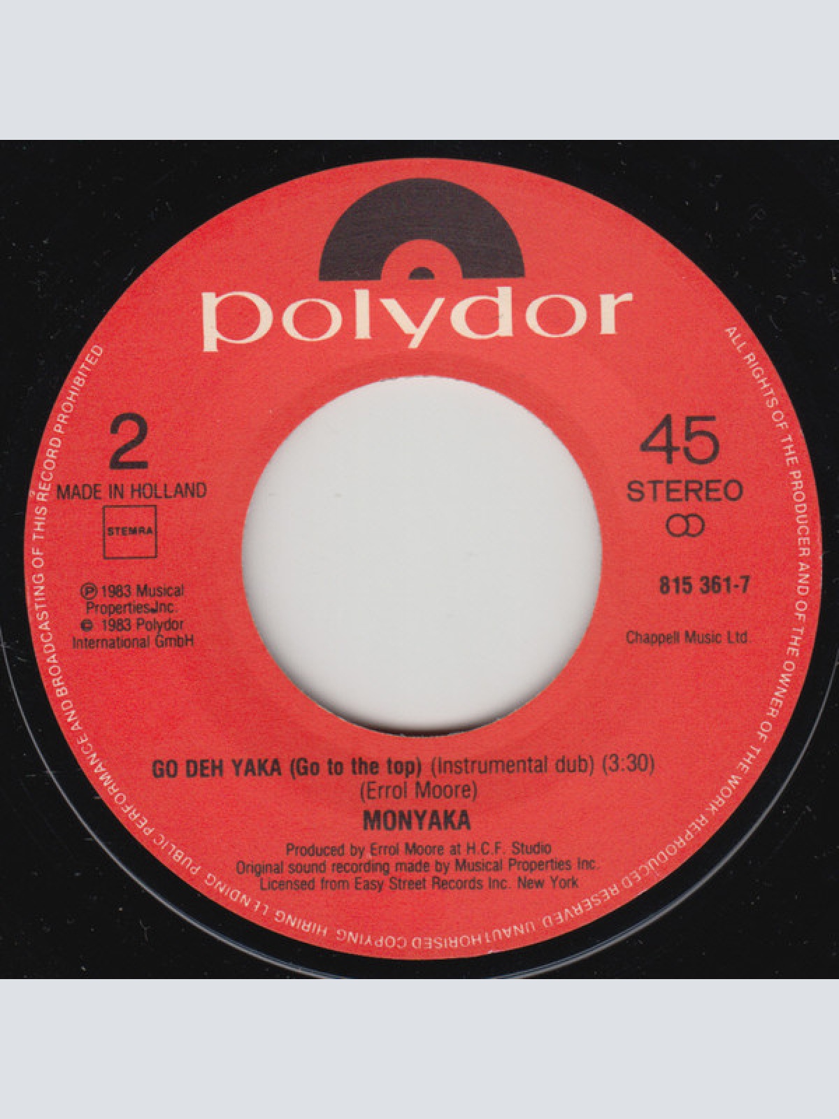 Vinyl / Monyaka - Go Deh Yaka (Go To The Top)