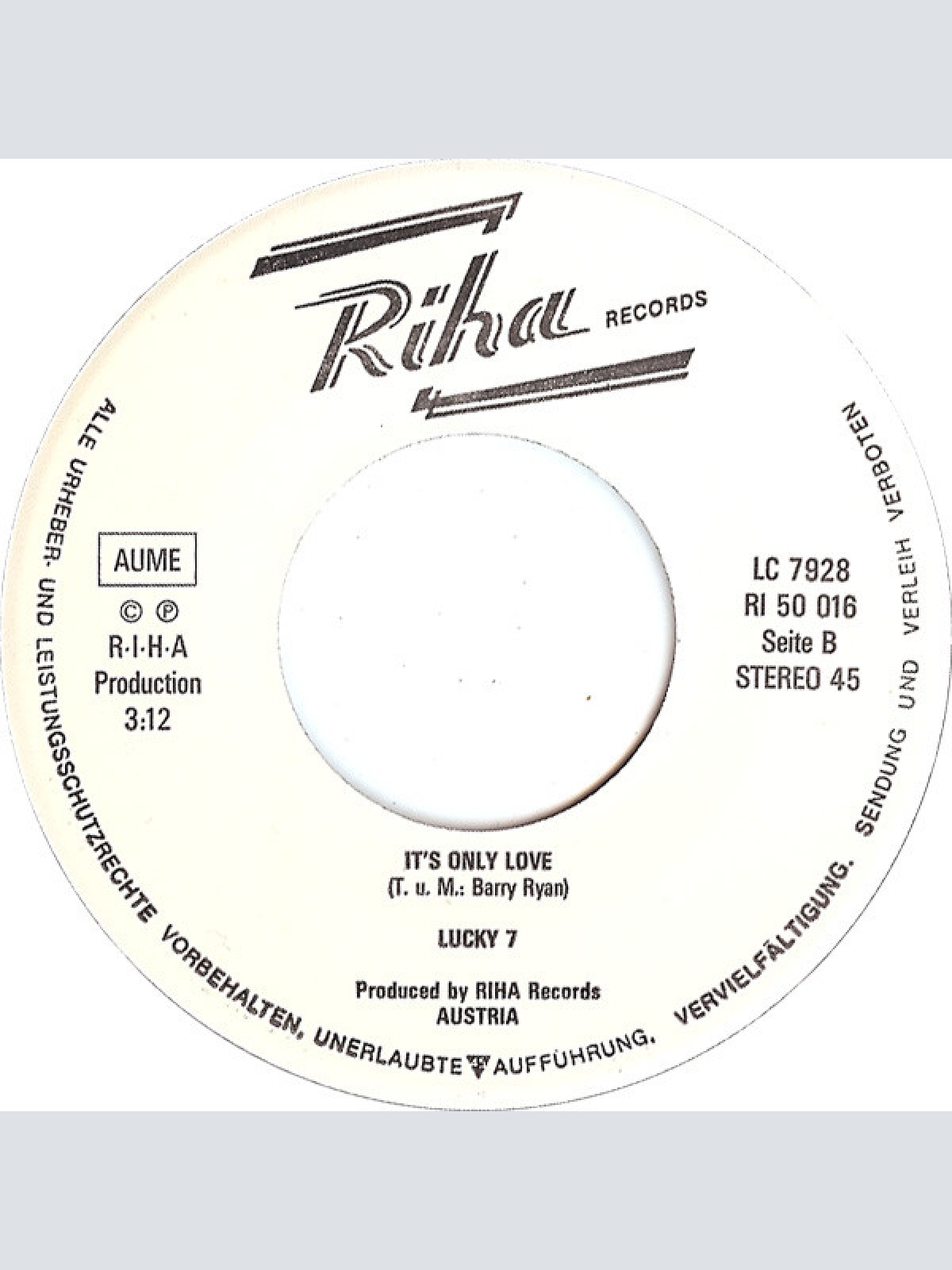 Vinyl / Lucky Seven & Mink De Ville* - Oh Rosalie