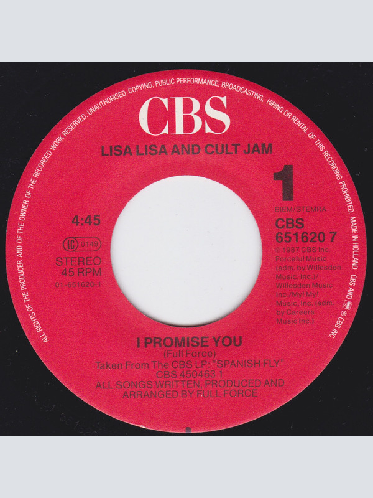 Vinyl / Lisa Lisa And Cult Jam* - I Promise You