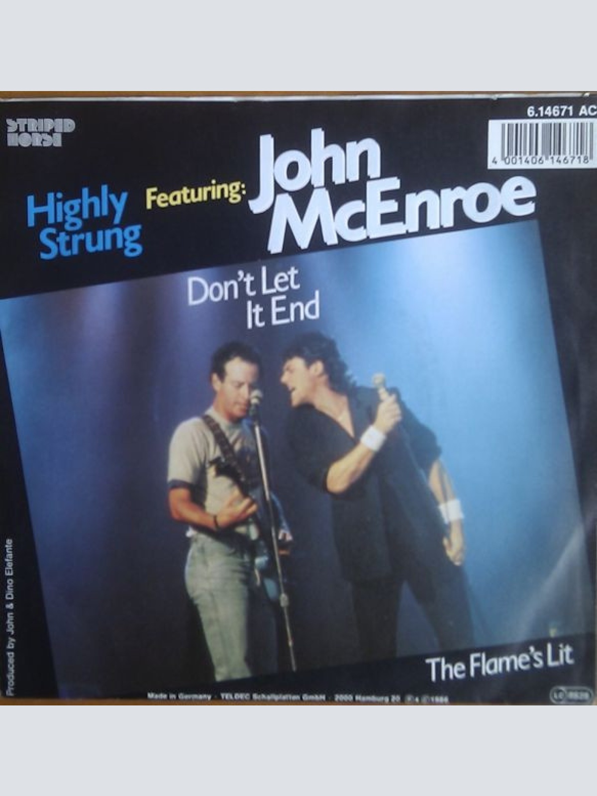Vinyl / Highly Strung (2) Featuring John McEnroe - Don't Let It End / The Flame's Lit