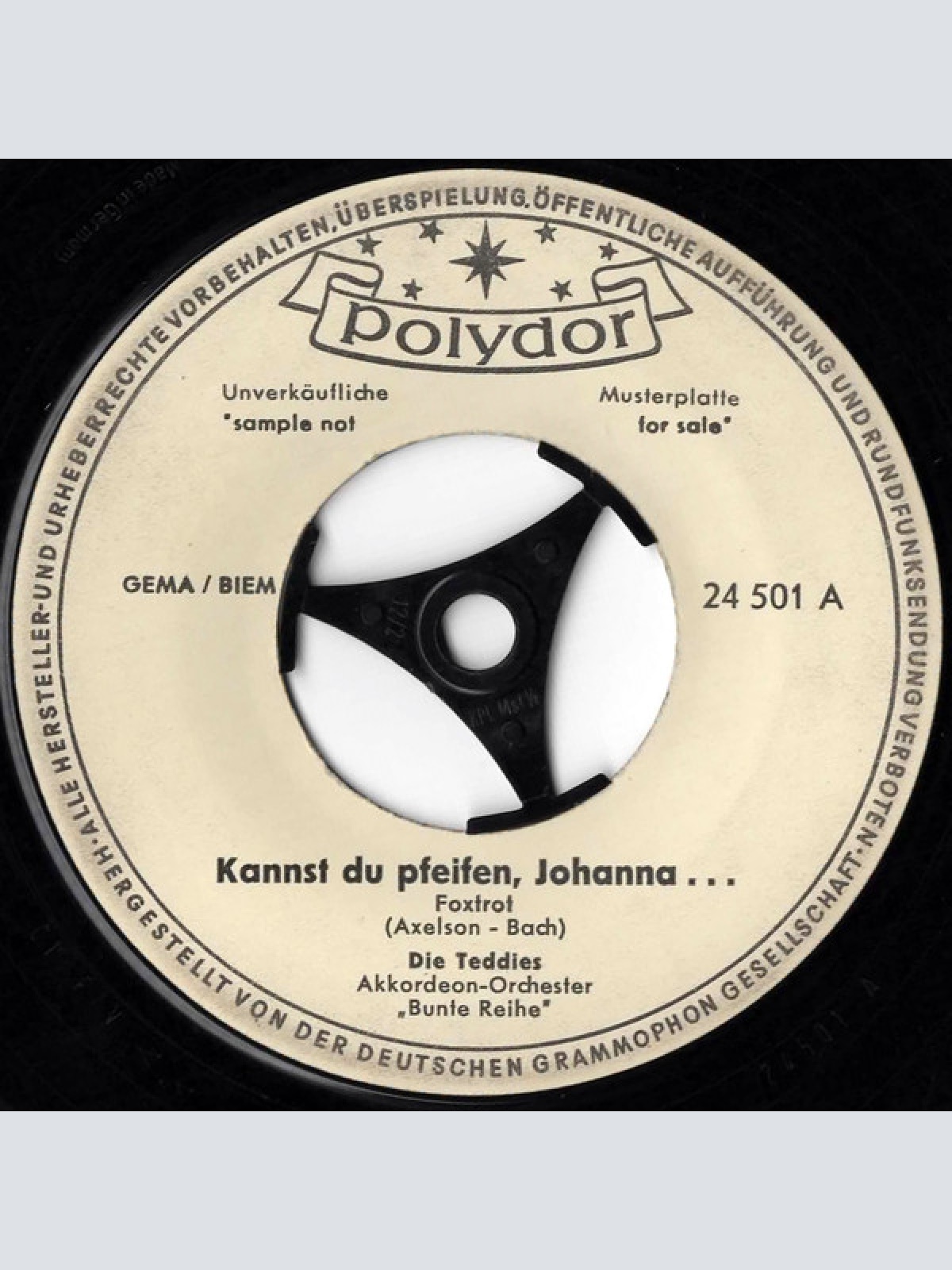 Vinyl / Die Teddies - Kannst Du Pfeifen, Johanna...