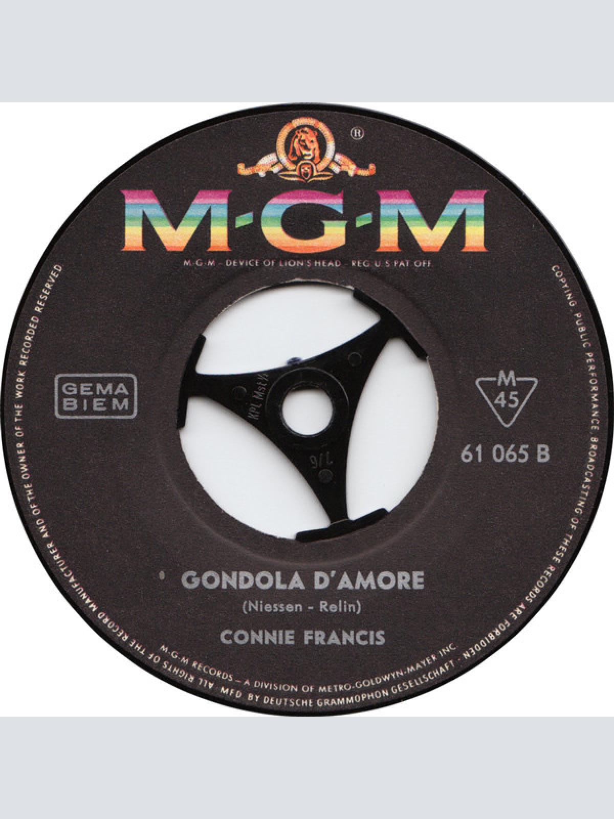 Vinyl / Connie Francis - Wenn Du Gehst / Gondola D'Amore