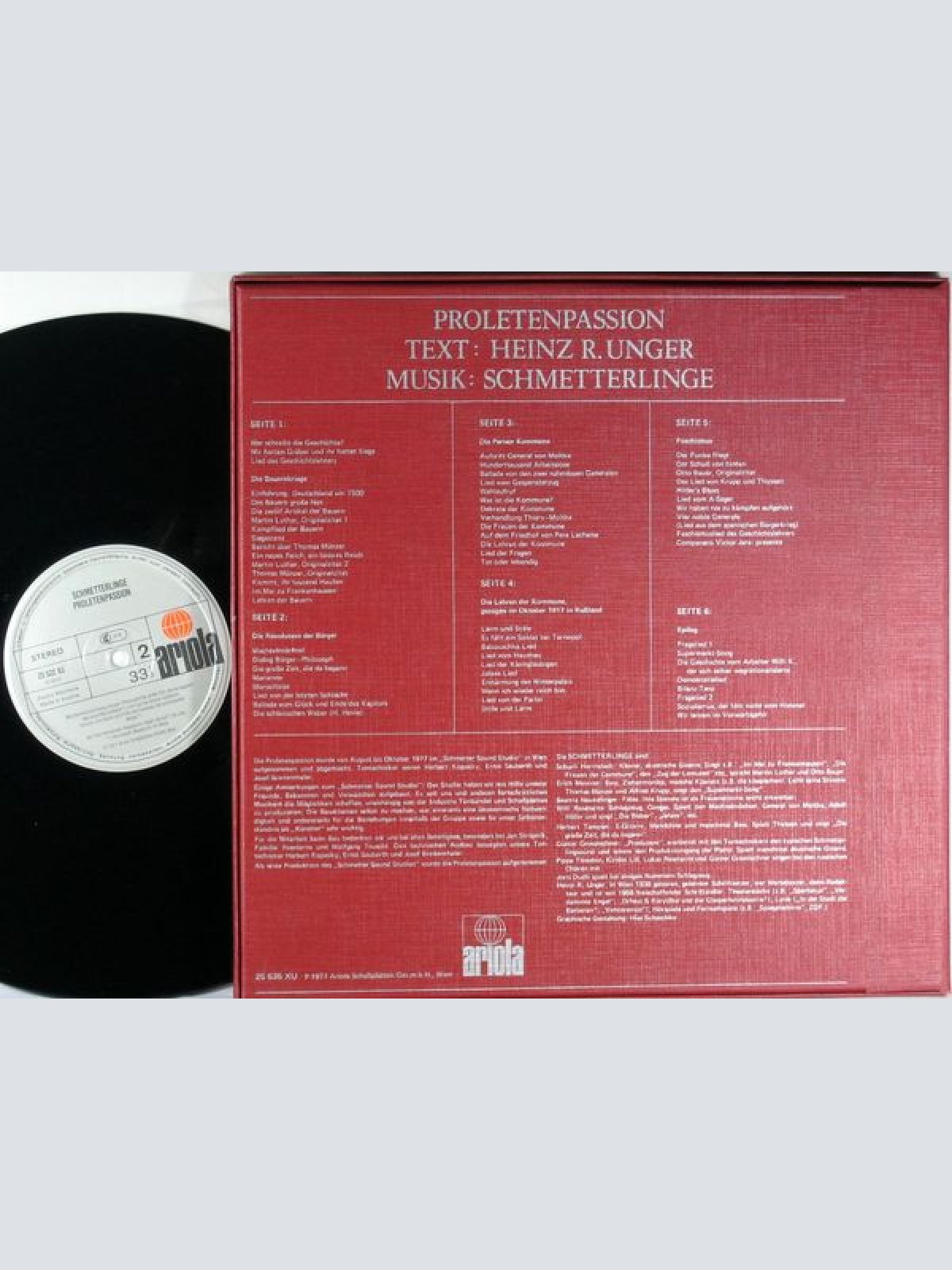 Vinyl / Schmetterlinge - Proletenpassion