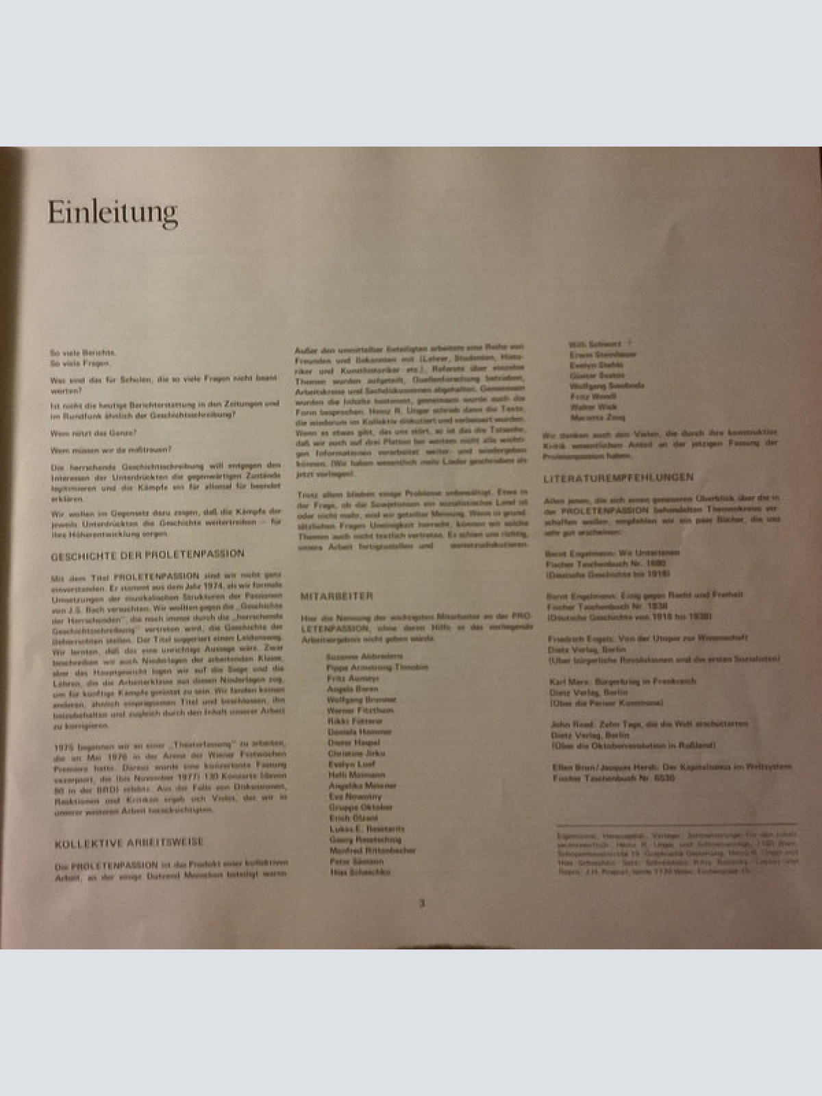 Vinyl / Schmetterlinge - Proletenpassion