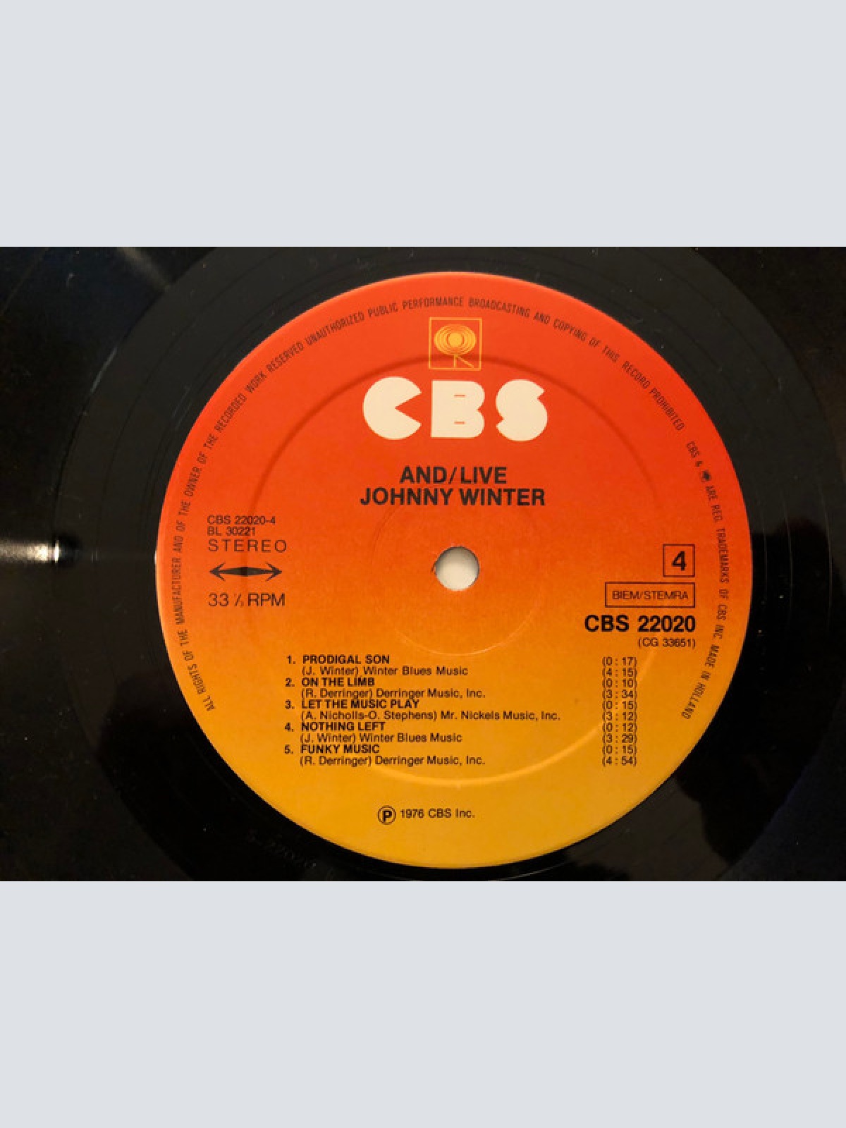 Vinyl / Johnny Winter - And/Live