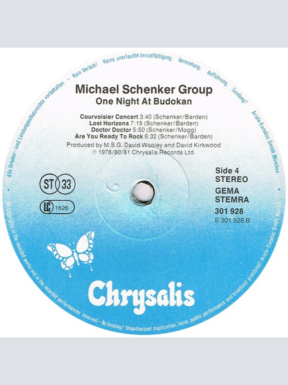 Vinyl / MSG* - One Night At Budokan