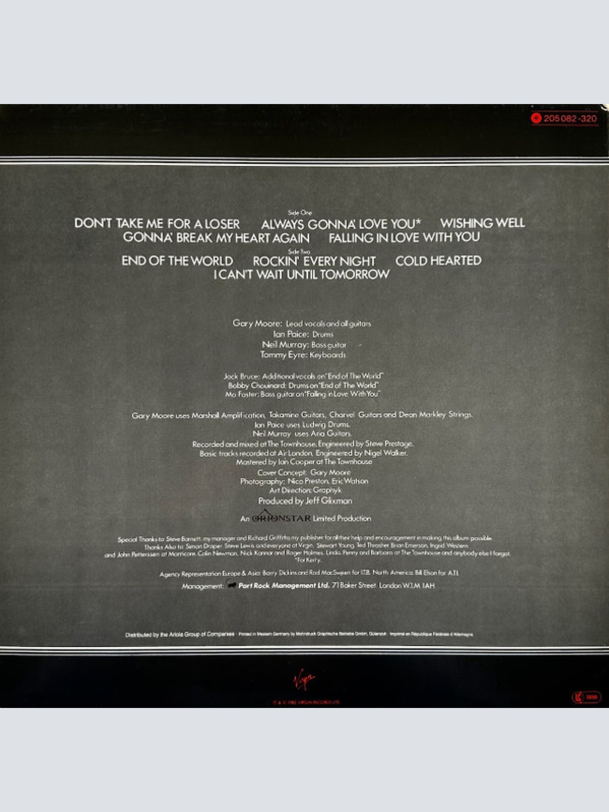 Vinyl / Gary Moore - Corridors Of Power