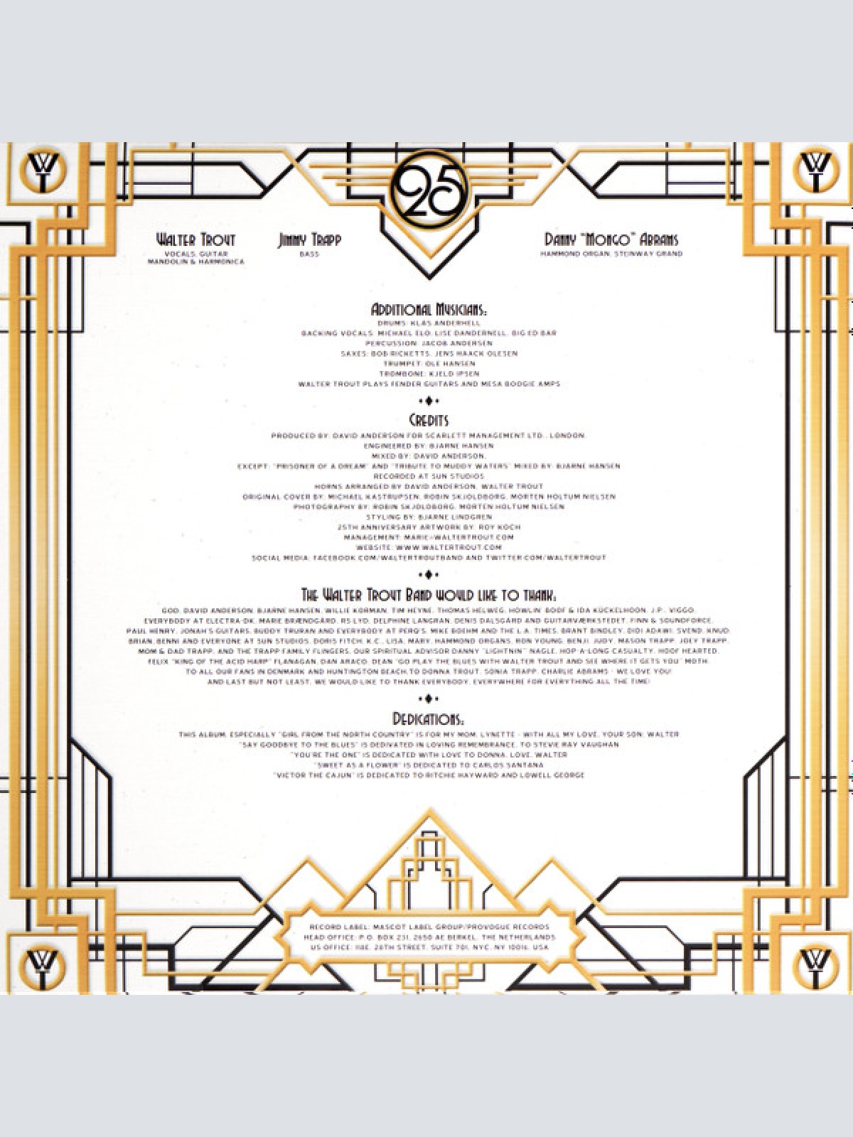 Vinyl / Walter Trout Band - Prisoner Of A Dream