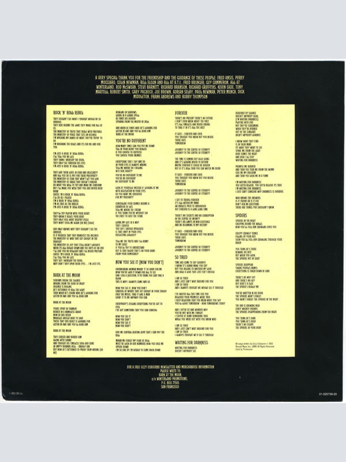 Vinyl / Ozzy Osbourne - Bark At The Moon