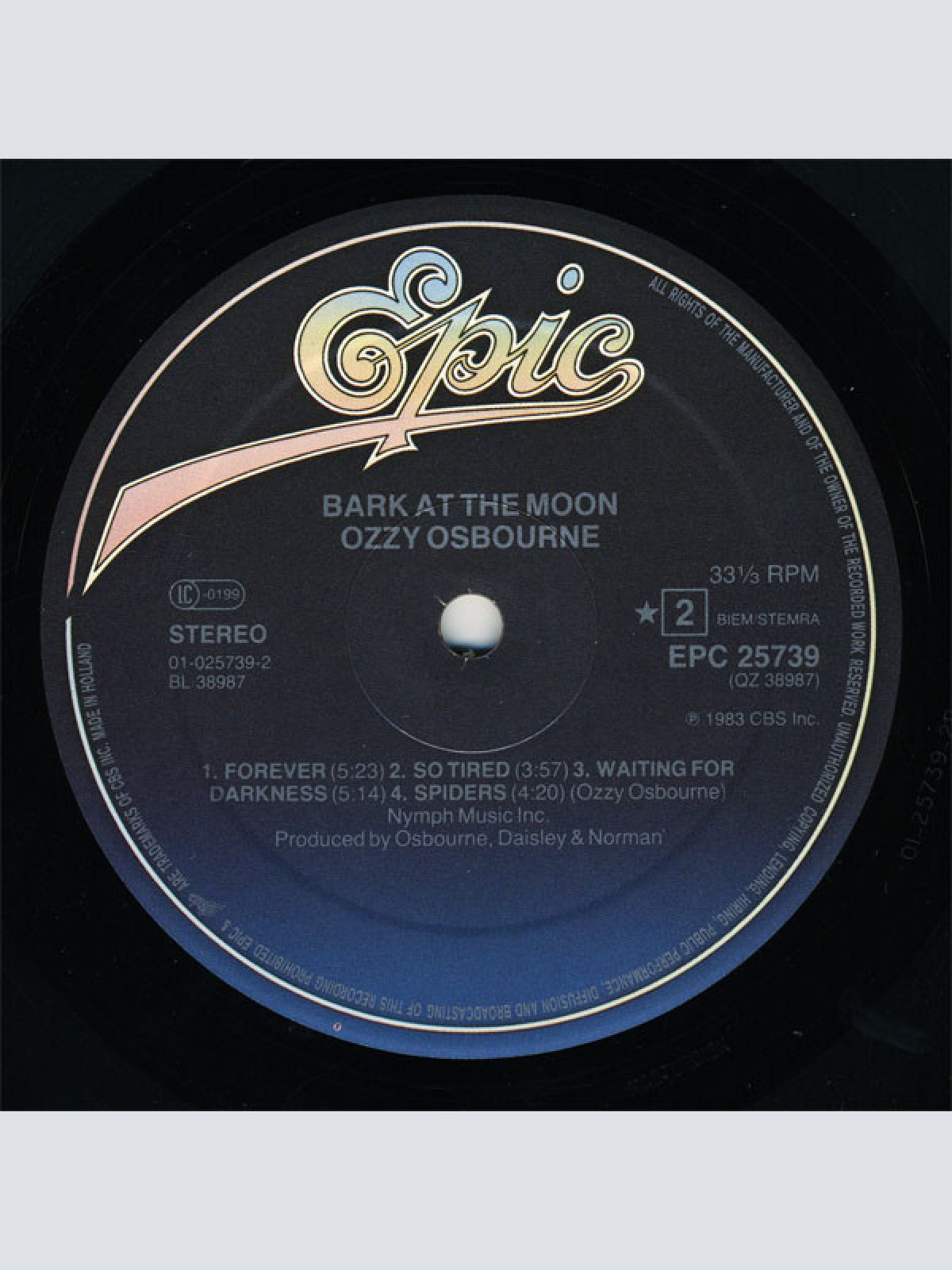 Vinyl / Ozzy Osbourne - Bark At The Moon