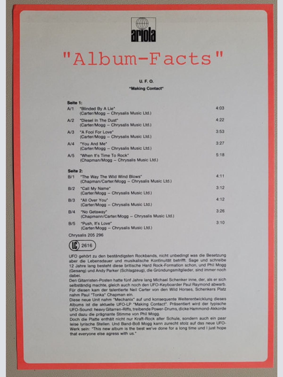 Vinyl / UFO (5) - Making Contact