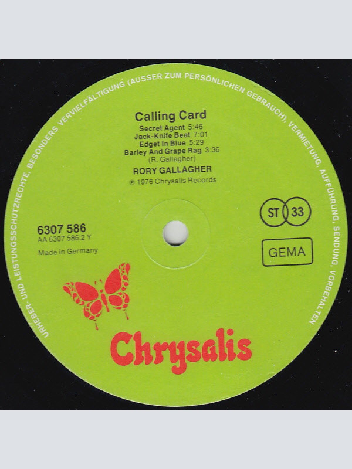 Vinyl / Rory Gallagher - Calling Card