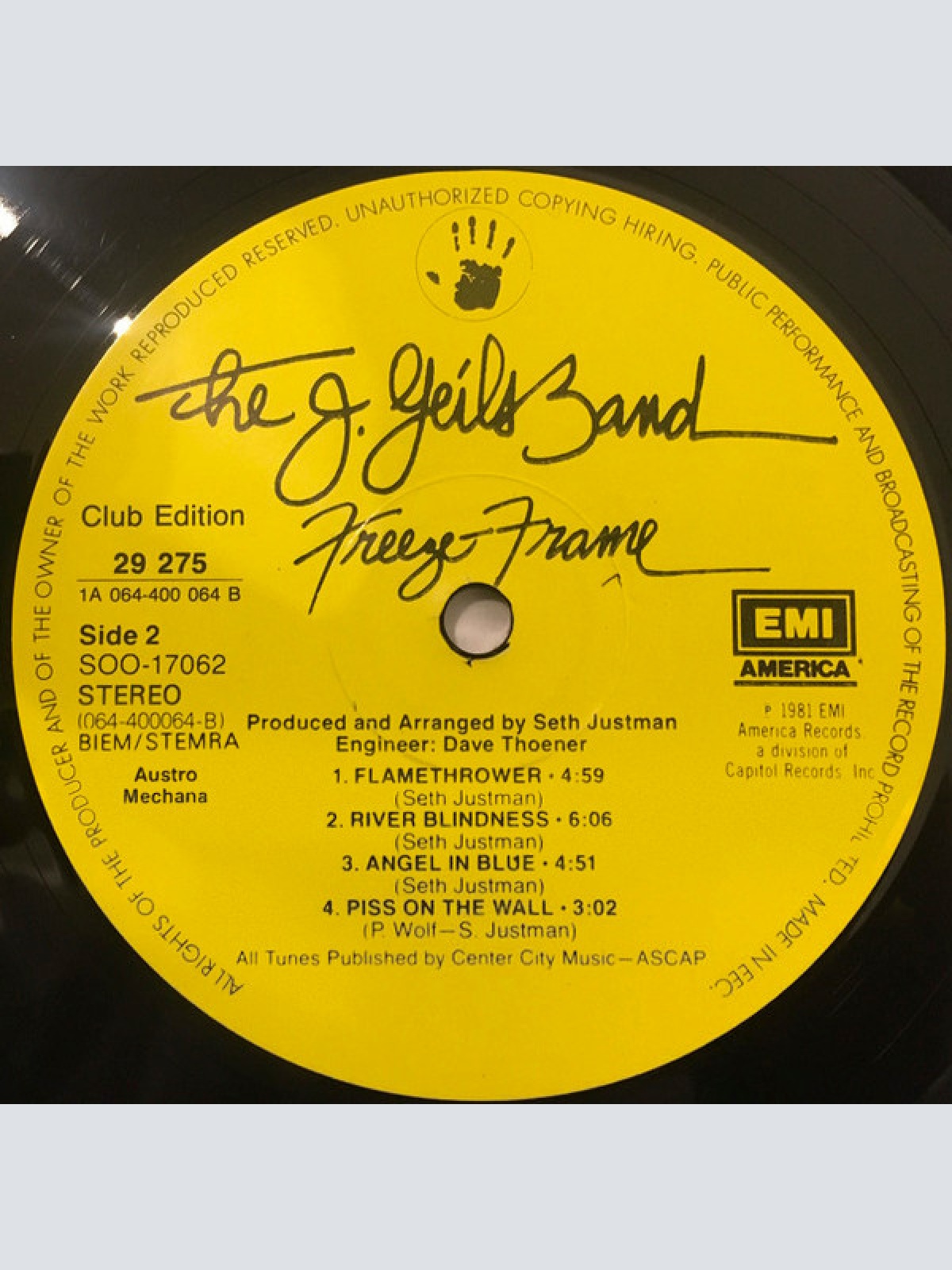 Vinyl / The J. Geils Band - Freeze-Frame