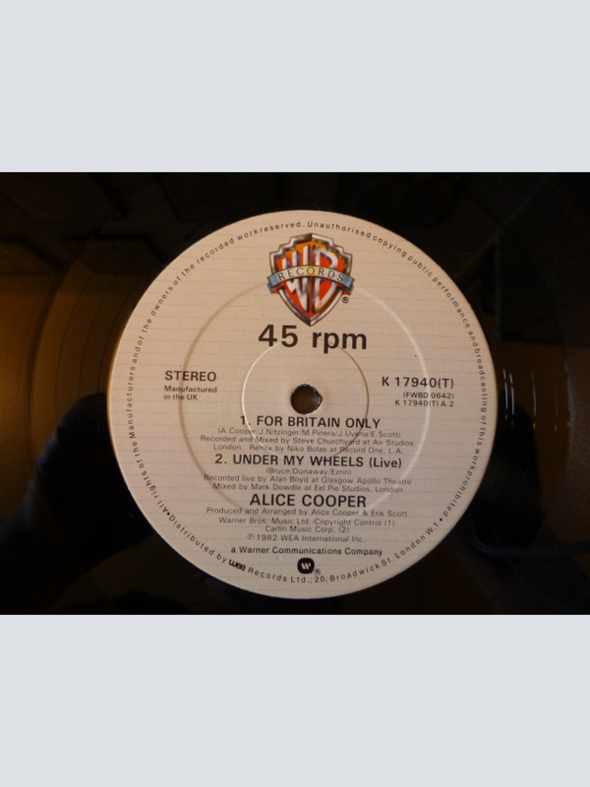 Vinyl / Alice Cooper (2) - For Britain Only