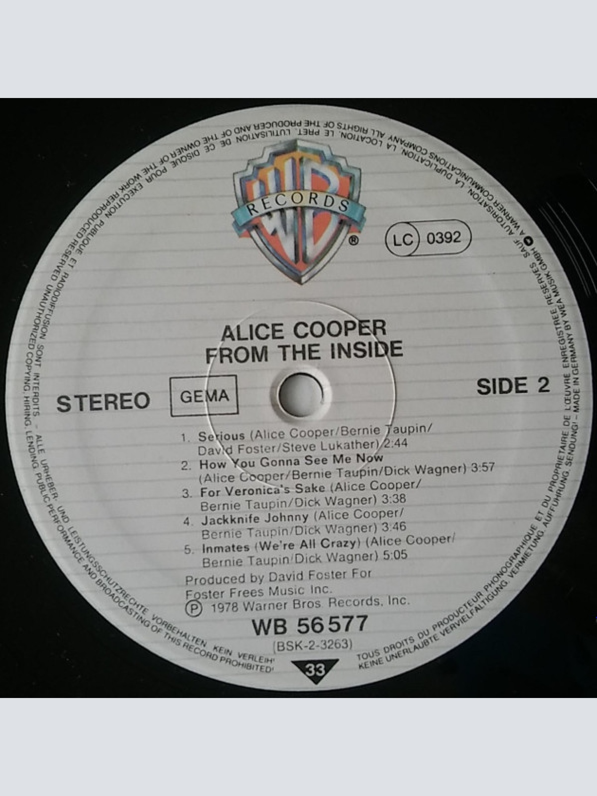 Vinyl / Alice Cooper (2) - From The Inside