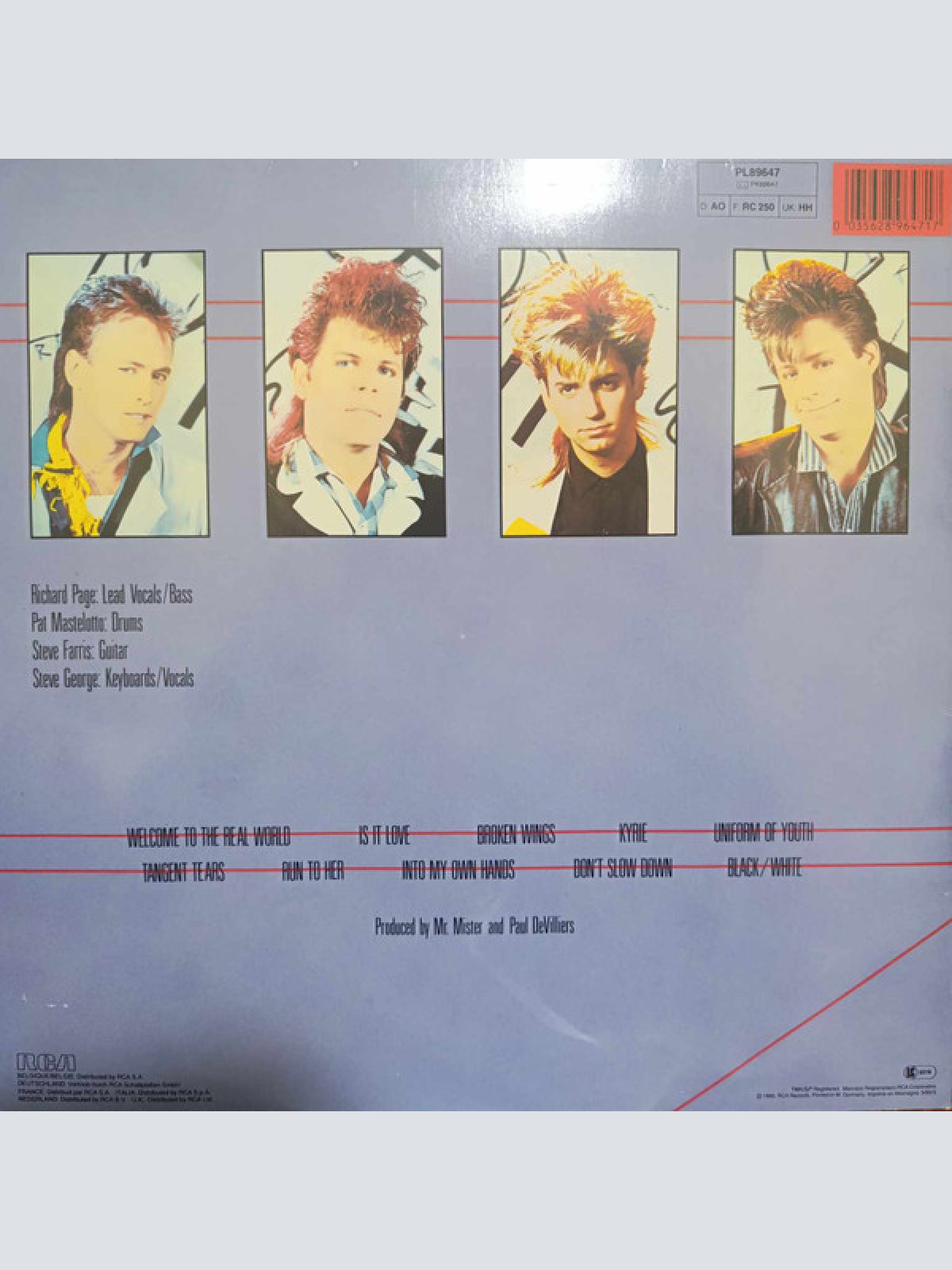 Vinyl / Mr. Mister - Welcome To The Real World