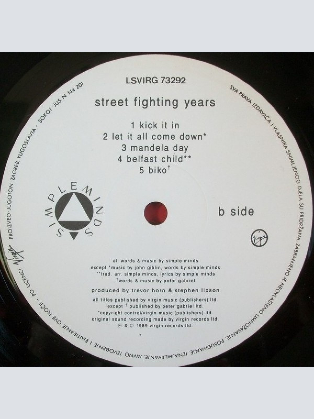 Vinyl / Simple Minds - Street Fighting Years